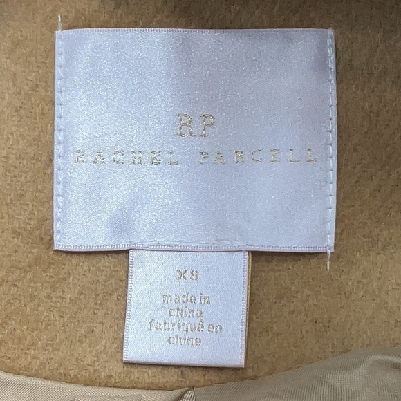 Rachel Parcell Double Breasted Tan Iced Coffee Plaid Jacket Wool Blend Size XS - Picture 8 of 11